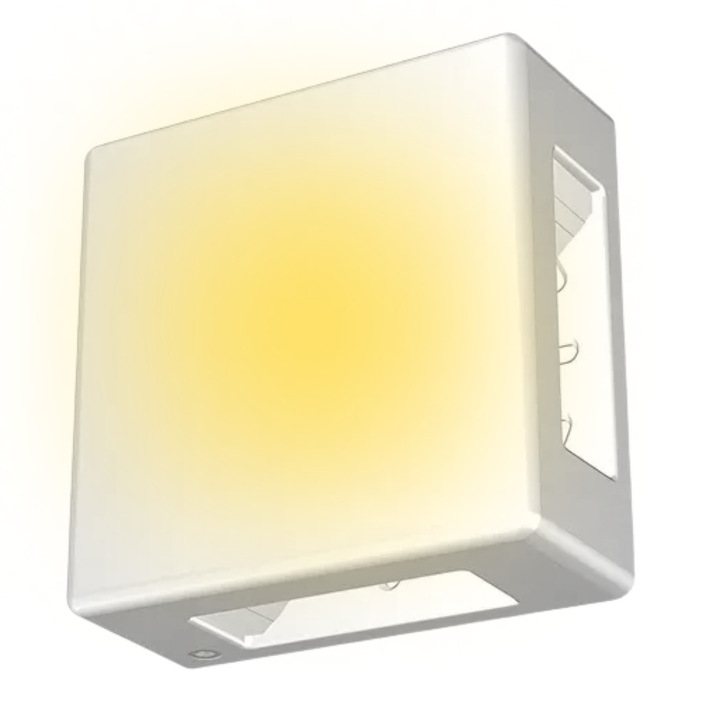 Luminária Arandela LED 4 Focos Preta ou Branca Kian IP65 6w Luz Amarela 3000K
