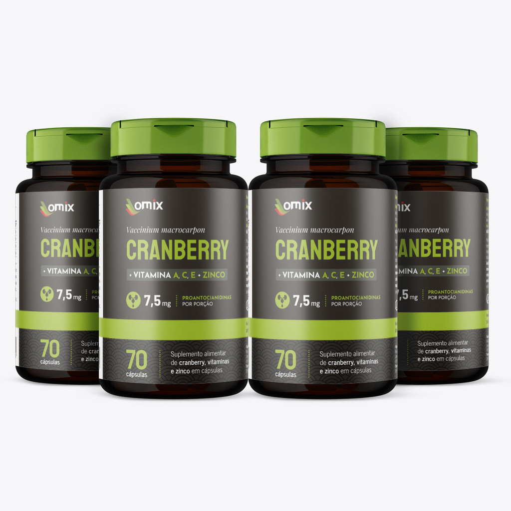 Kit 4x - Cranberry - 70 cápsulas