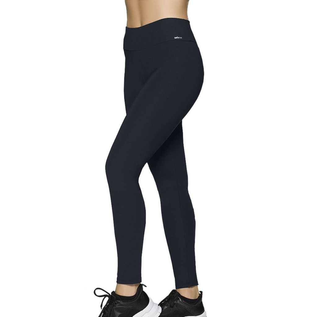 Calça Legging Feminina Selene Cintura Alta Cós Alto Fitness Academia Selene
