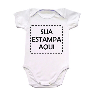 Body Bebê Personalizado Com Sua Ideia Estampa Foto Nome Frase Body Bebê Malha 100% poliéster em Oferta na Shopee