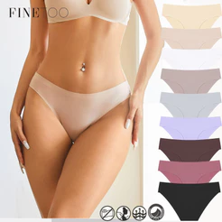Finetooo Calcinha Sem Costura Para Mulheres Lingerie Macia E Confortável