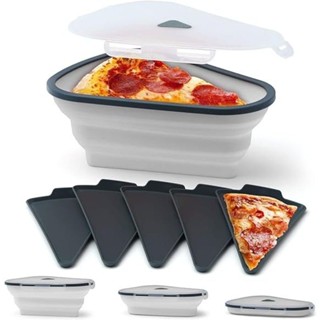 Porta Pizza- Multiuso Retrátil Recipiente Expansível para Fatias- Marmita