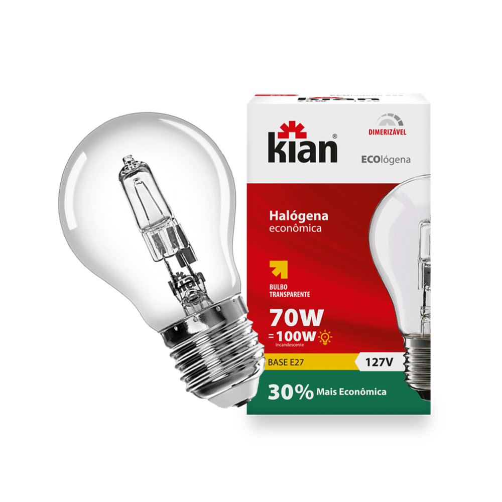 KIT 10 LÂMPADAS HALÓGENAS 127V 70W 3.000K KIAN