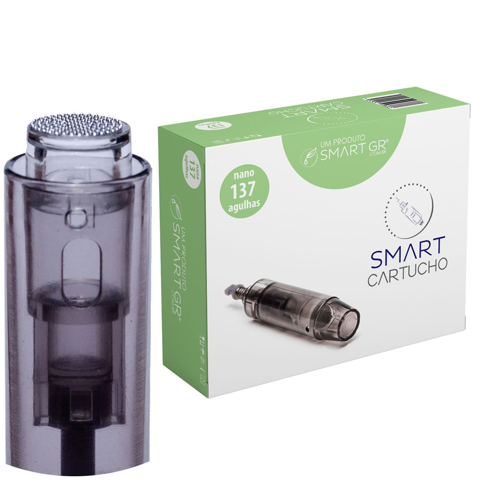 Cartucho Smart Derma Pen Preto Microagulhamento Elétrico - 137 AGULHAS - SMART GR - Caixa com 10