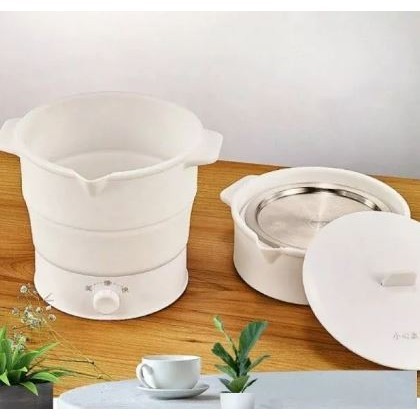 Cuscuzeiro Elétrico Grande 1,2 L Dobrável Multifuncional 110V Portátil mini Panela Elétrica Cuzcuz Pipoca Caldos Legumes