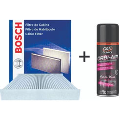 Kit Filtro Ar Condicionado Cabine Bosch E Higienizador Fiat Argo Cronos Uno Way Grand Siena Mobi