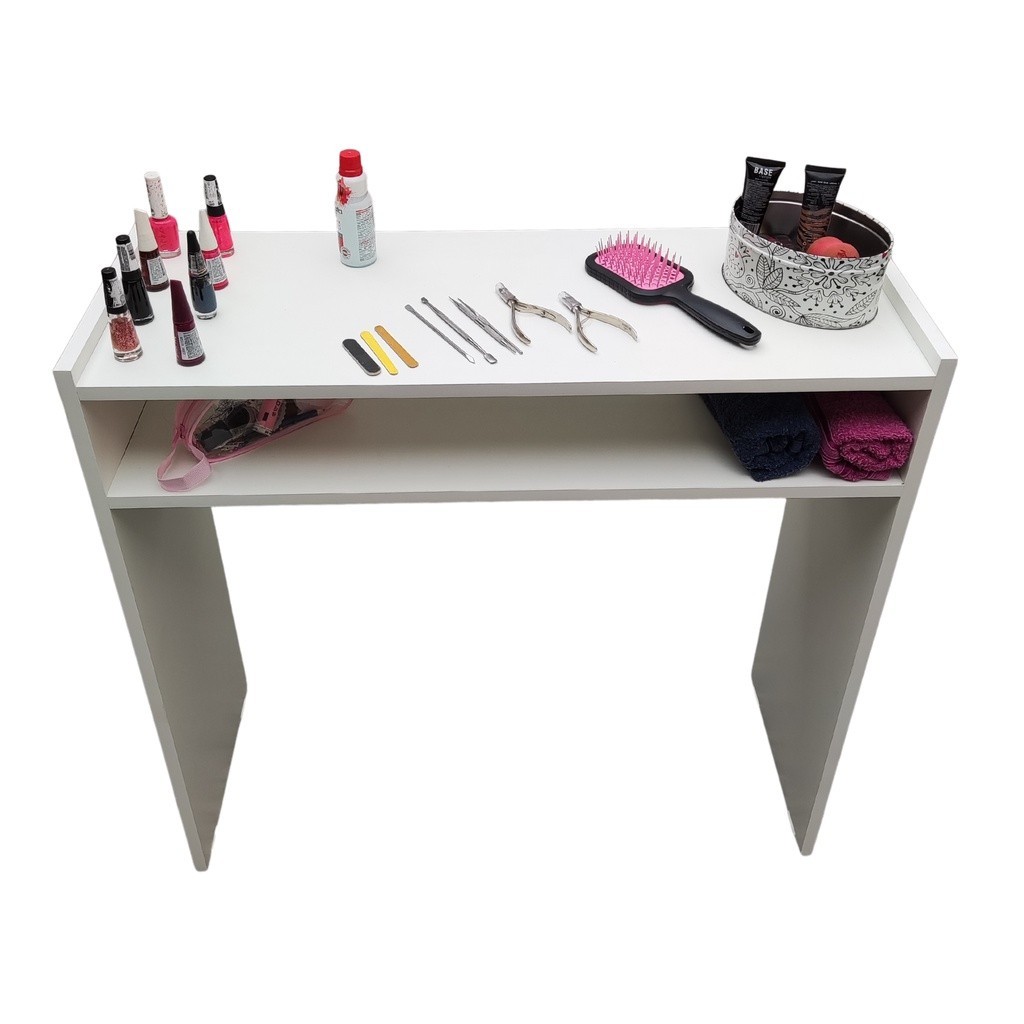 Mesinha Aparador para Manicure com Prateleira Muito Firme em Oferta na Shopee