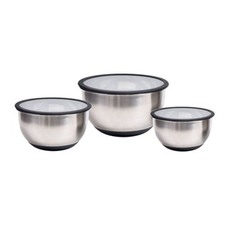 3 Bowls/Tigelas em Inox com Tampas 1,5/3/5 Litros Kenya em Oferta na Shopee