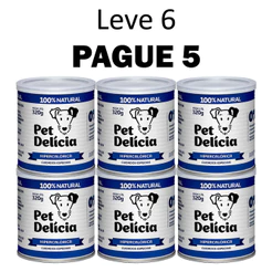 6 Rações Úmidas Pet Delícia Cães Hipercalórica 320g