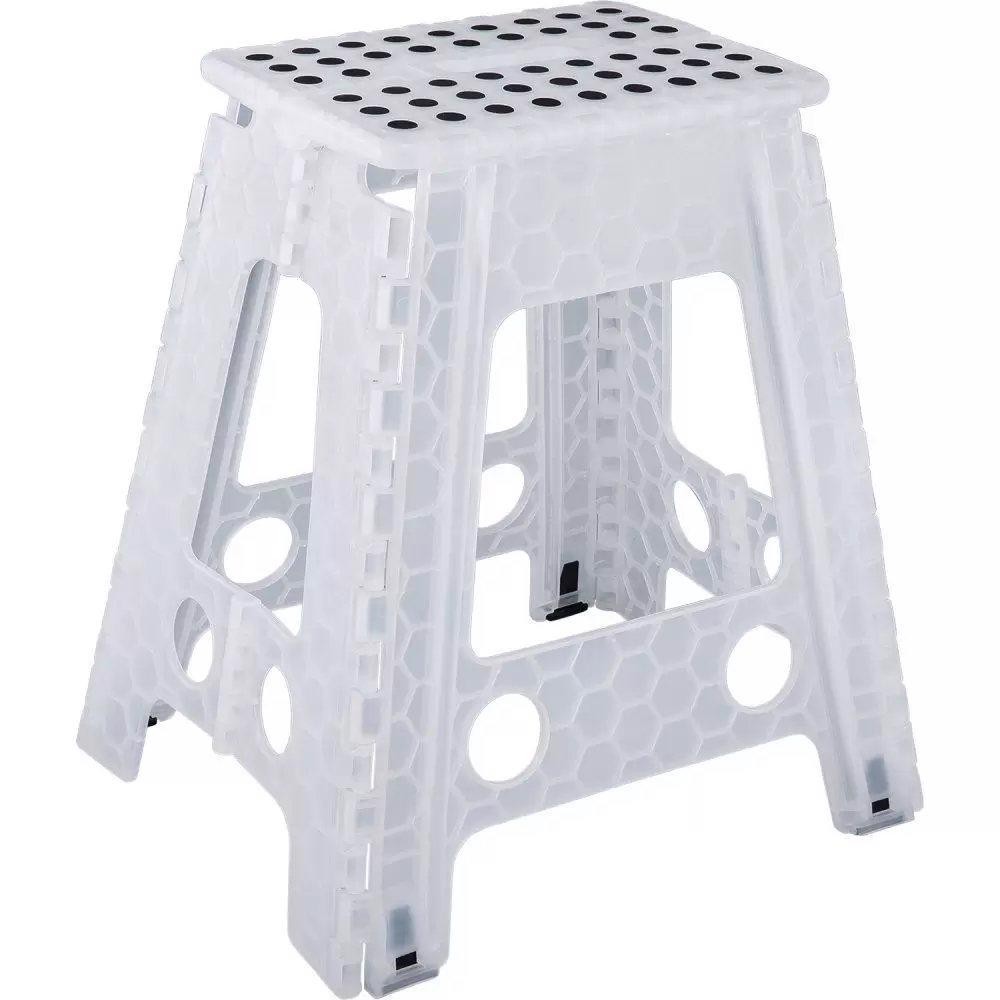 Banqueta Branca Banco Dobrável Multiuso 45cm até 150kg 931993 KALA em Oferta na Shopee