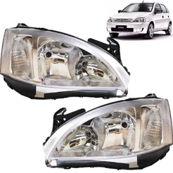 Farol Corsa Montana 2003 2004 2005 a 2012 Cromado
