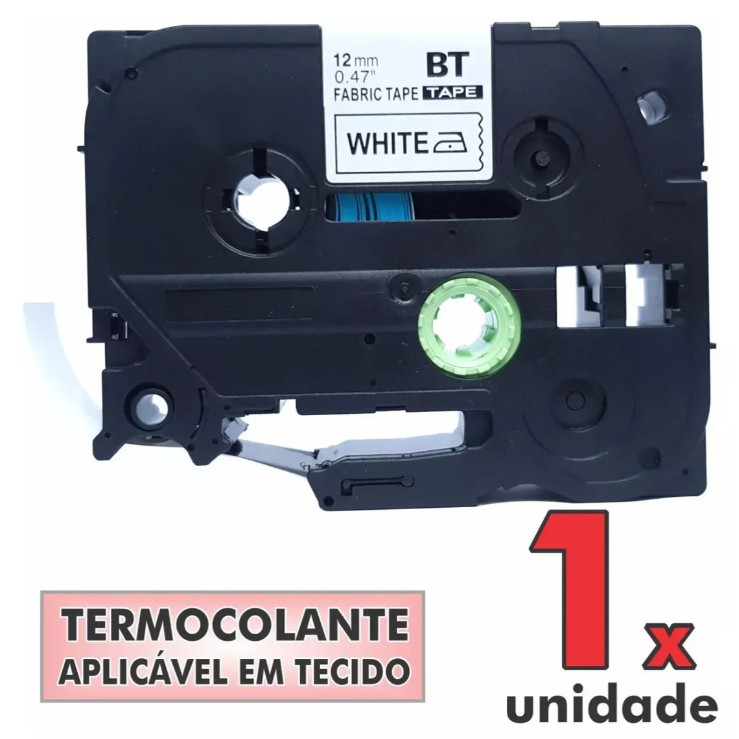 Fita Compatível com Brother 12mm Termocolante Rotulador Tze Laminada Letra Preta em Oferta na Shopee