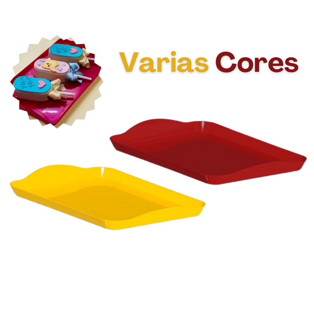 2 Bandeja Pequena Decorativa 20x13 cm (Várias Cores ) para Doces Salgados Festas e Decoração em Oferta na Shopee