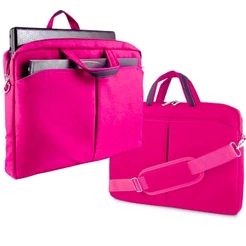 Bolsa Case Para Notebook 15.6 Polegadas Feminina Rosa Multilaser BO170 Pasta Maleta Nylon Resistente Com Alça Regulável