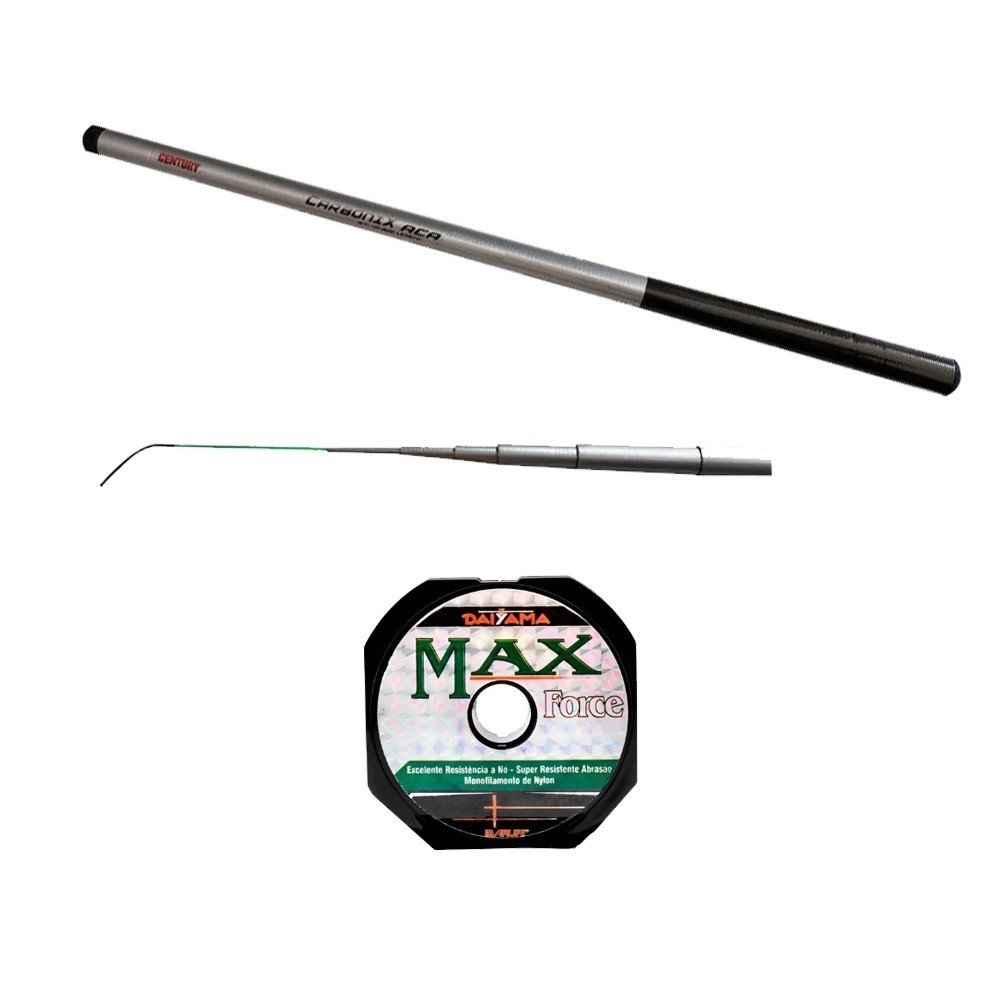 Kit Vara Carbonix 2,3m Tilápia/Pacu + Linha Max 0,29mm 100m