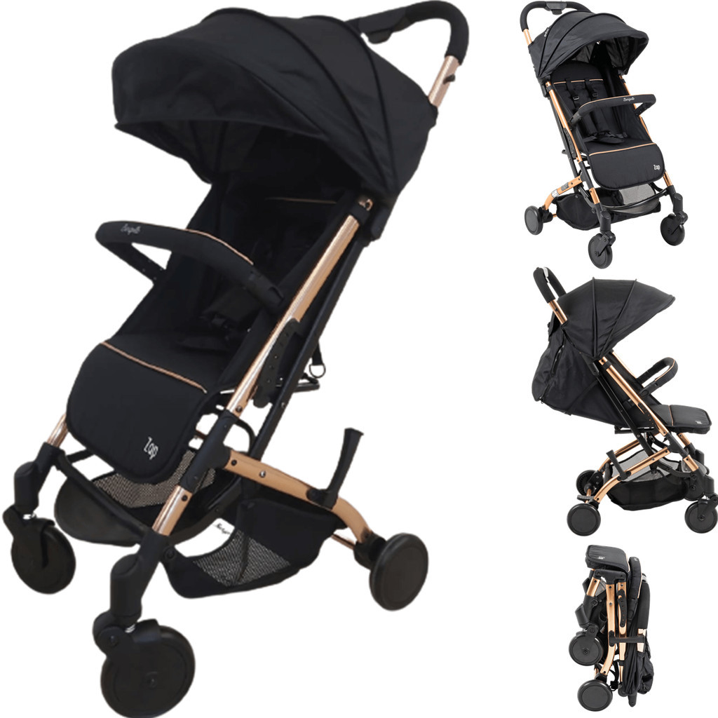 Carrinho de Passeio Dobravel + Bebê Conforto Zap Metal Cobre - Burigotto