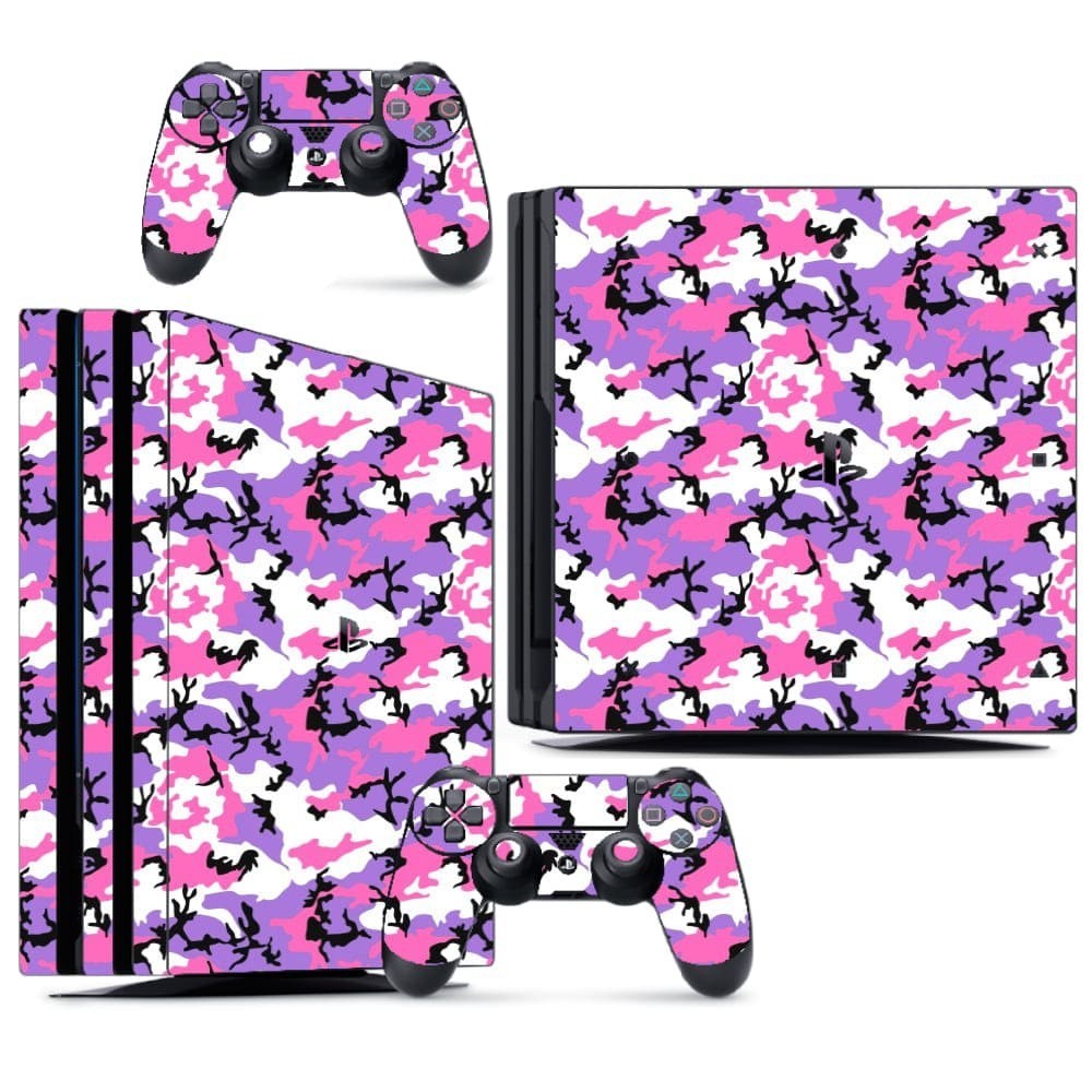 Skin PS4 Pro Playstation Adesivo Sticker Película Protetora Camo Lilac