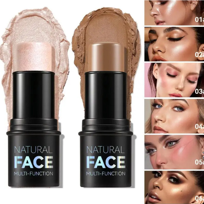 Bronzer Destacadores Contorno À Prova D'água Stick Glitter Sombra De Nariz Sedoso Corretor De Iluminador De Rosto Maquiagem Cosmética