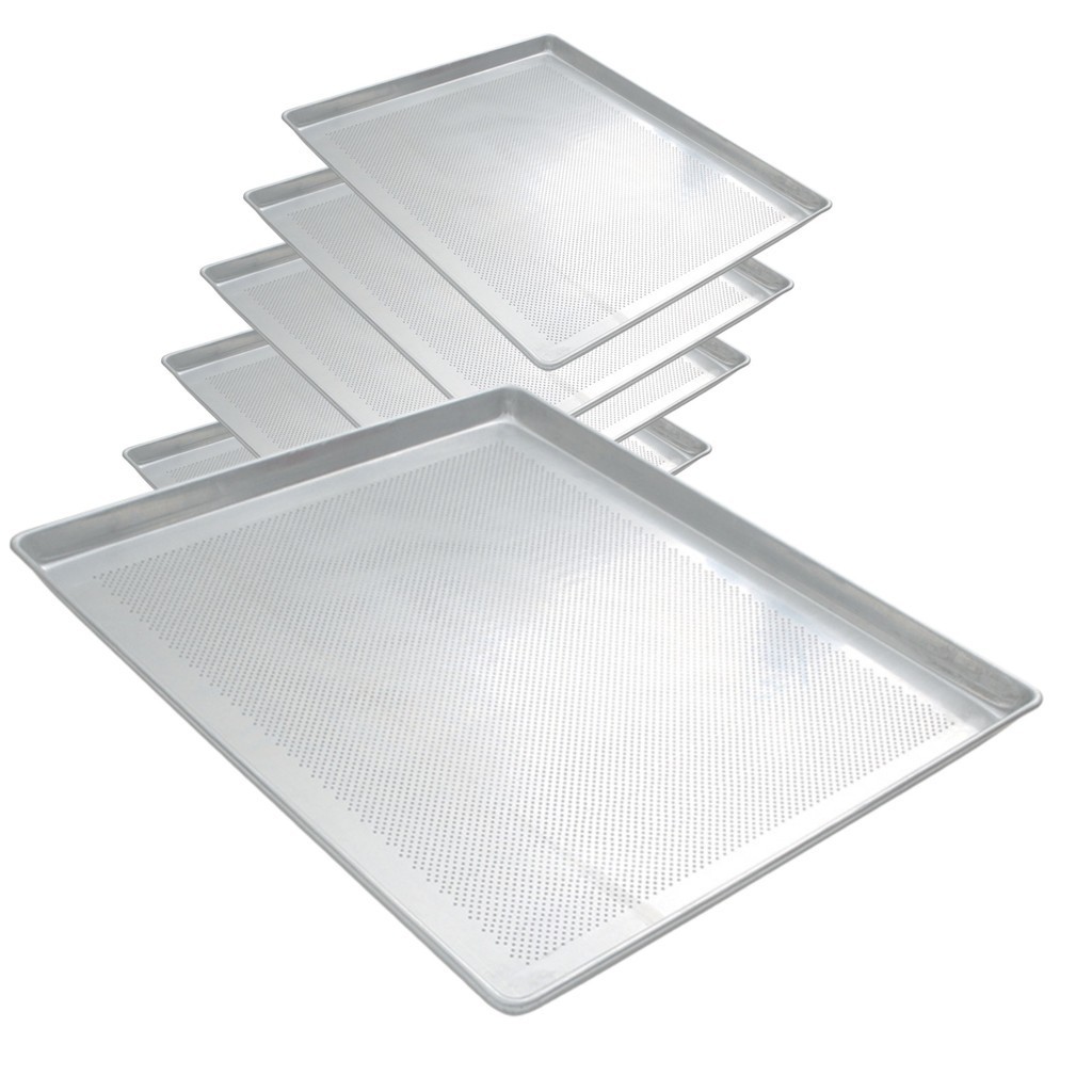KIT 2 ASSADEIRA ALUMINIO 0,8MM 58 X 70 X 3,5 PERFURADA ESTAMPADA - IMECA
