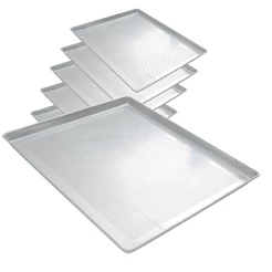 KIT 2 ASSADEIRA ALUMINIO 0,8MM 58 X 70 X 3,5 PERFURADA ESTAMPADA - IMECA