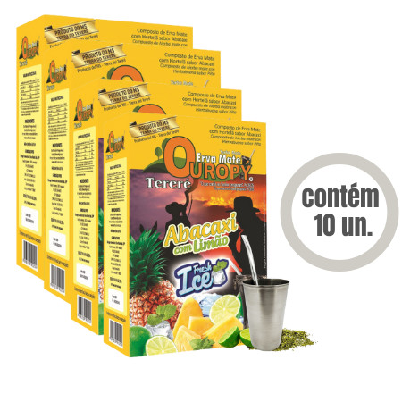 Erva Mate Ouropy Abacaxi com Limão 10un