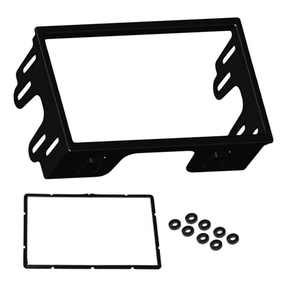 Moldura De Painel 2 Din Multimidia Dvd Mp5 Padrão Japonês e Chinês Preto Golf Polo Fox Bora Fiesta Ecosport Fiamon 4051