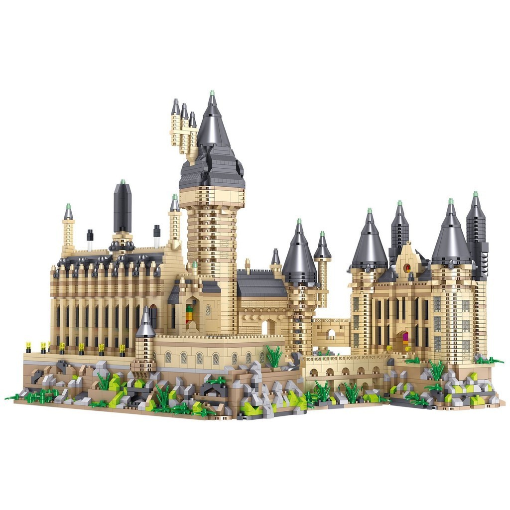 Hogwarts Magic School Castle Building Blocks Quebra-Cabeça Educacional De Brinquedos Para Crianças