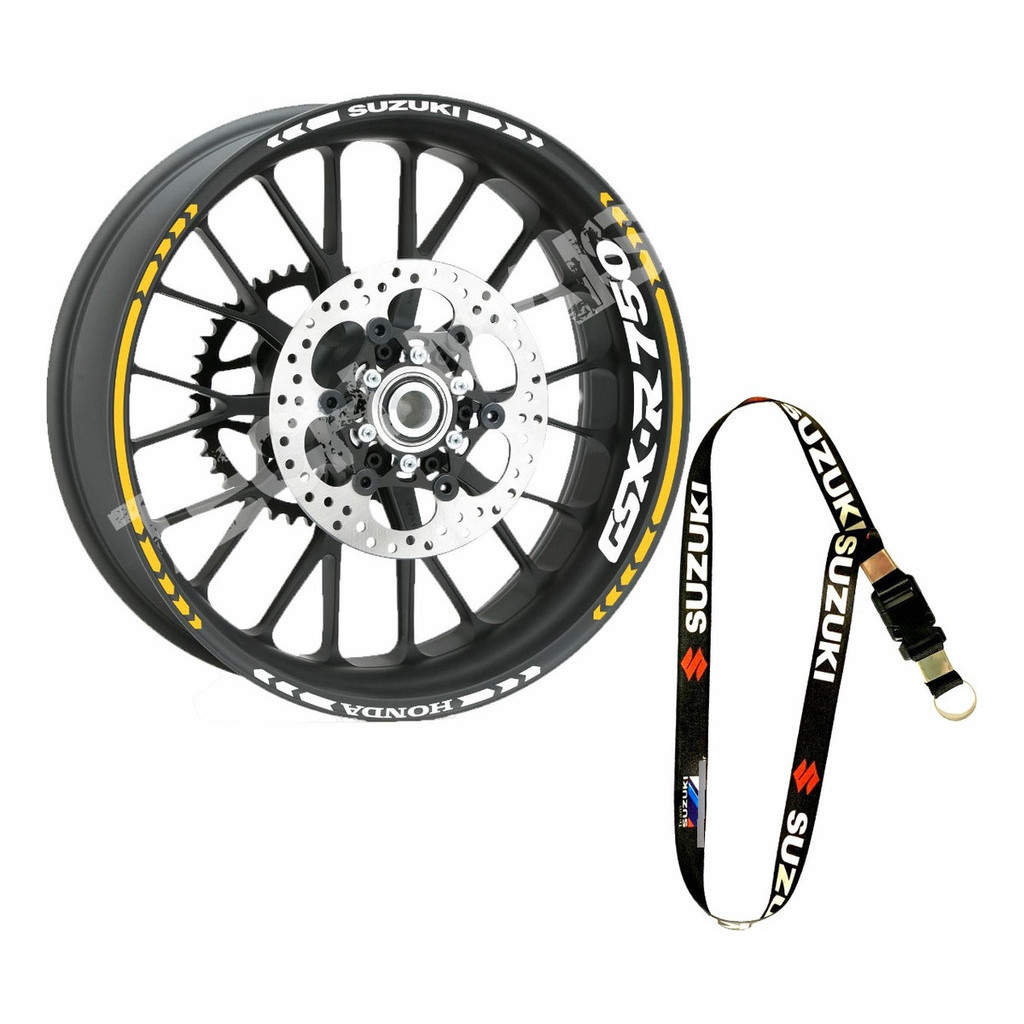 Kit Adesivos E Cordão Moto Suzuki Gsx-r 750 GSX R750 GSXR750 GSXR 750 Refletiva Rodas e Frisos
