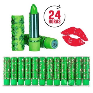 Kit Batom Mágico 24 horas Verde C/12 Unidades Bella Femme em Oferta na Shopee