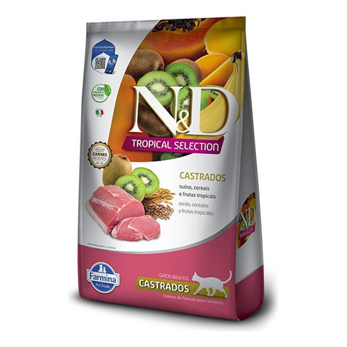 Ração Para Gatos N&d Tropical Castrado Suino 1,5kg