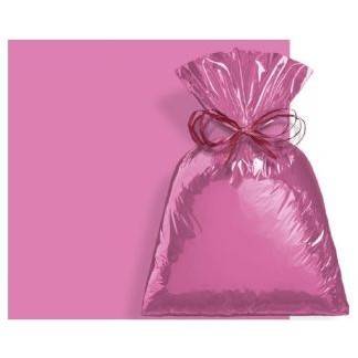 Saco Metalizado com Aba Adesiva Rosa 8x8cm - 100 unidades - Cromus - Rizzo Embalagens