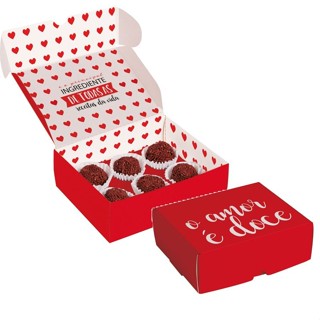 Caixa para brigadeiros Doce Amor - 10 unidades - Cromus - Rizzo em Oferta na Shopee