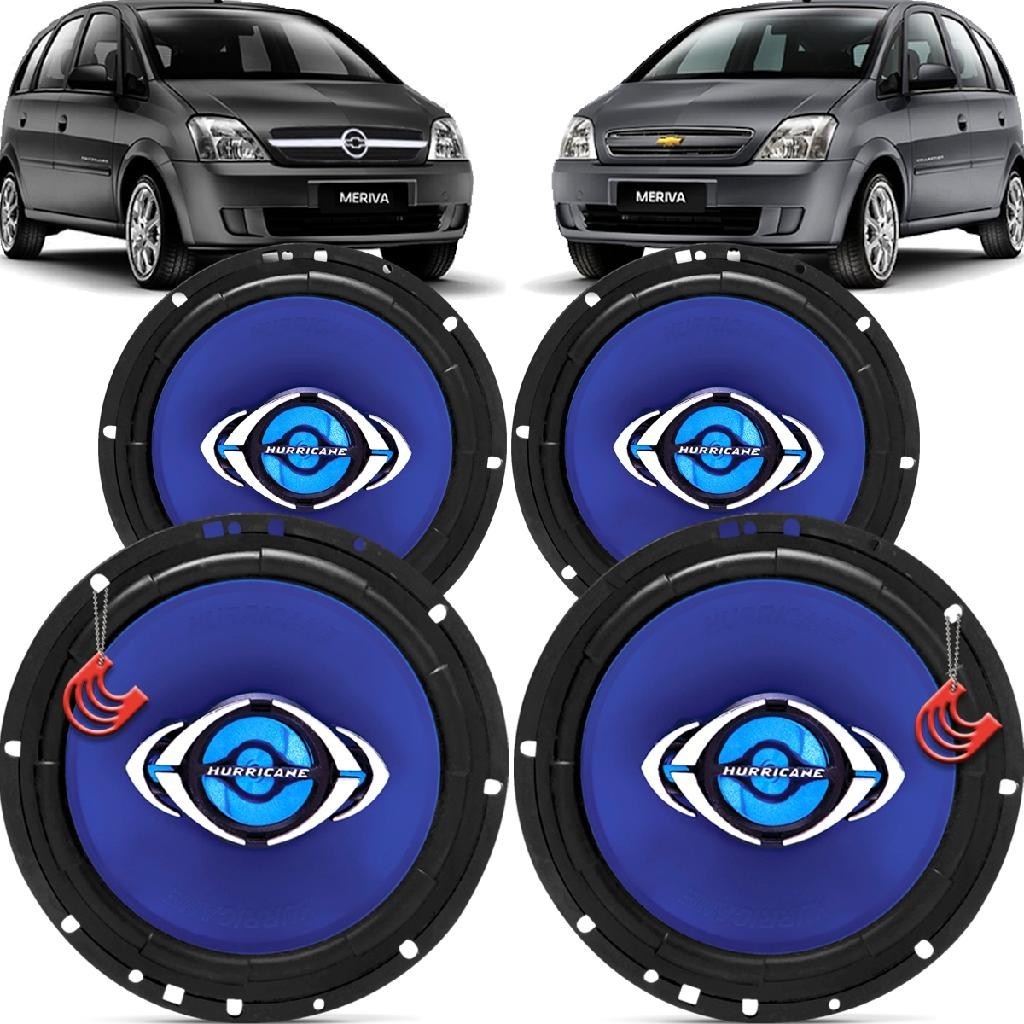 Kit Alto Falantes Dianteiros e Traseiros Chevrolet Meriva 2002 até 2012 - Hurricane Class 520w - Spare Parts and Accessories for Vehicles