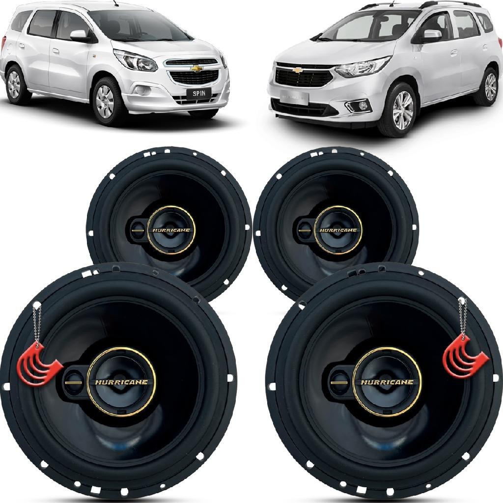 Kit Alto Falantes Dianteiros e Traseiros Chevrolet Spin 2013 até 2020 - Hurricane Aurum 480w - Spare Parts and Accessories for Vehicles