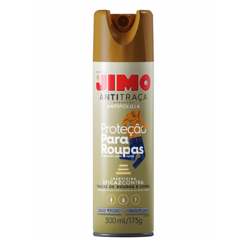 Spray Inseticida JIMO 300ml Anti-Traça para Roupas e Livros - Home & Living