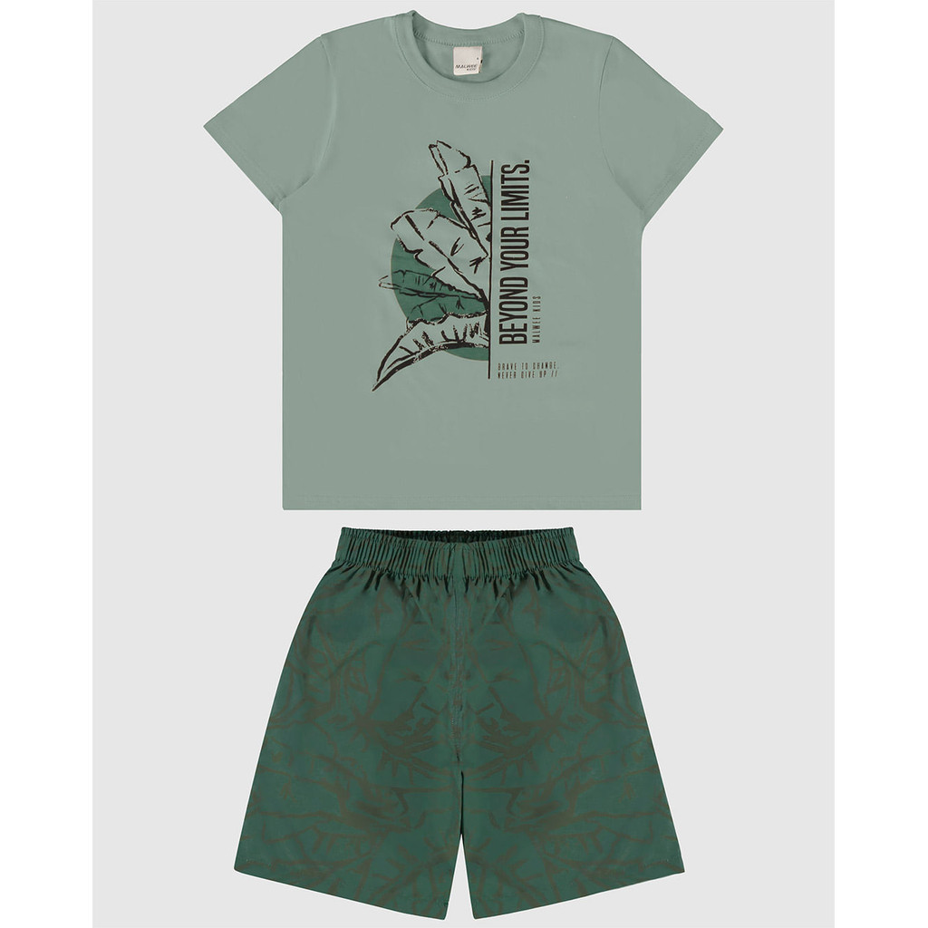 Conjunto Infantil Menino Beyound Your Limits Em Algodão Malwee Kids em Oferta na Shopee