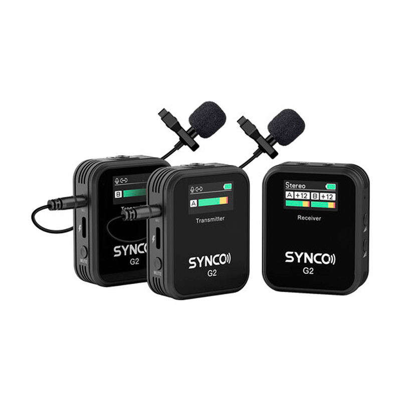 Microfone Duplo Lapela Sem Fio Synco G2A2