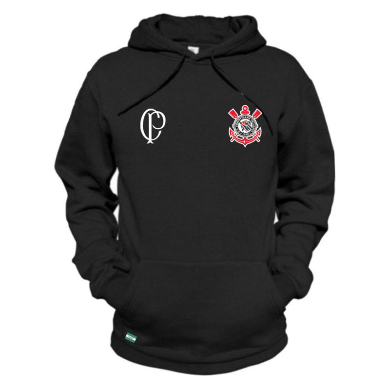 Moletom Capote Corinthians Abrigo Timão Casaco Blusa de Frio Masculino e Feminino
