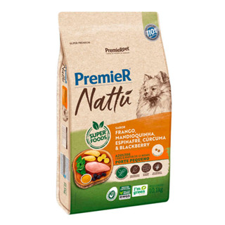 Ração Premier Nattu Cães Adultos Raças Pequenas Mandioquinha 10,1kg em Oferta na Shopee