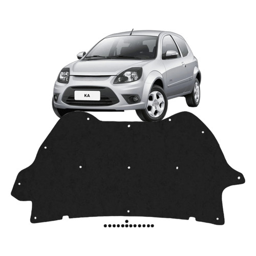 Manta Forro De Capô Térmica Acústica Revestida do Ford Ka 2008 a 2014 + Presilhas
