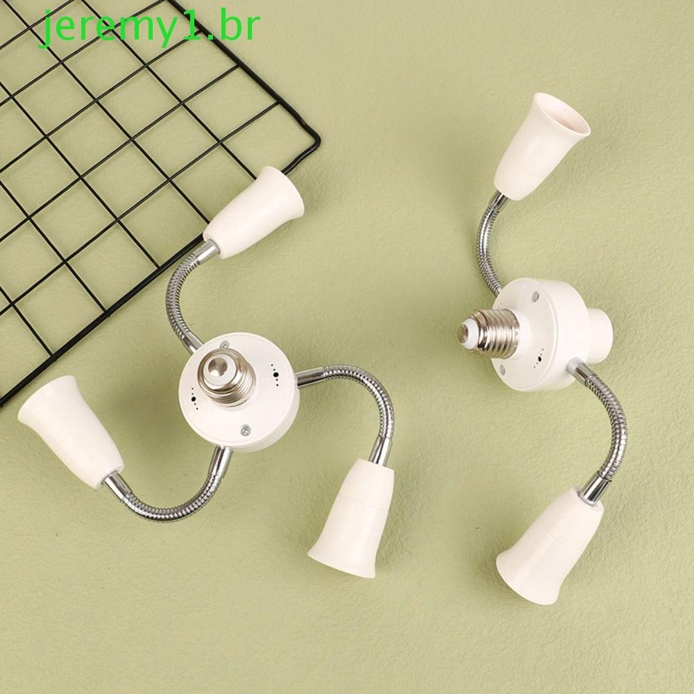 JEREMY1 E27 Divisor De Soquete De Luz , Adaptador De Lâmpadas Conversor De Suporte De Lâmpada E27 Flexível , Branco E27 