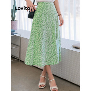 Lovito Saias Casuais Florais Ditsy Para Mulheres LBL07122