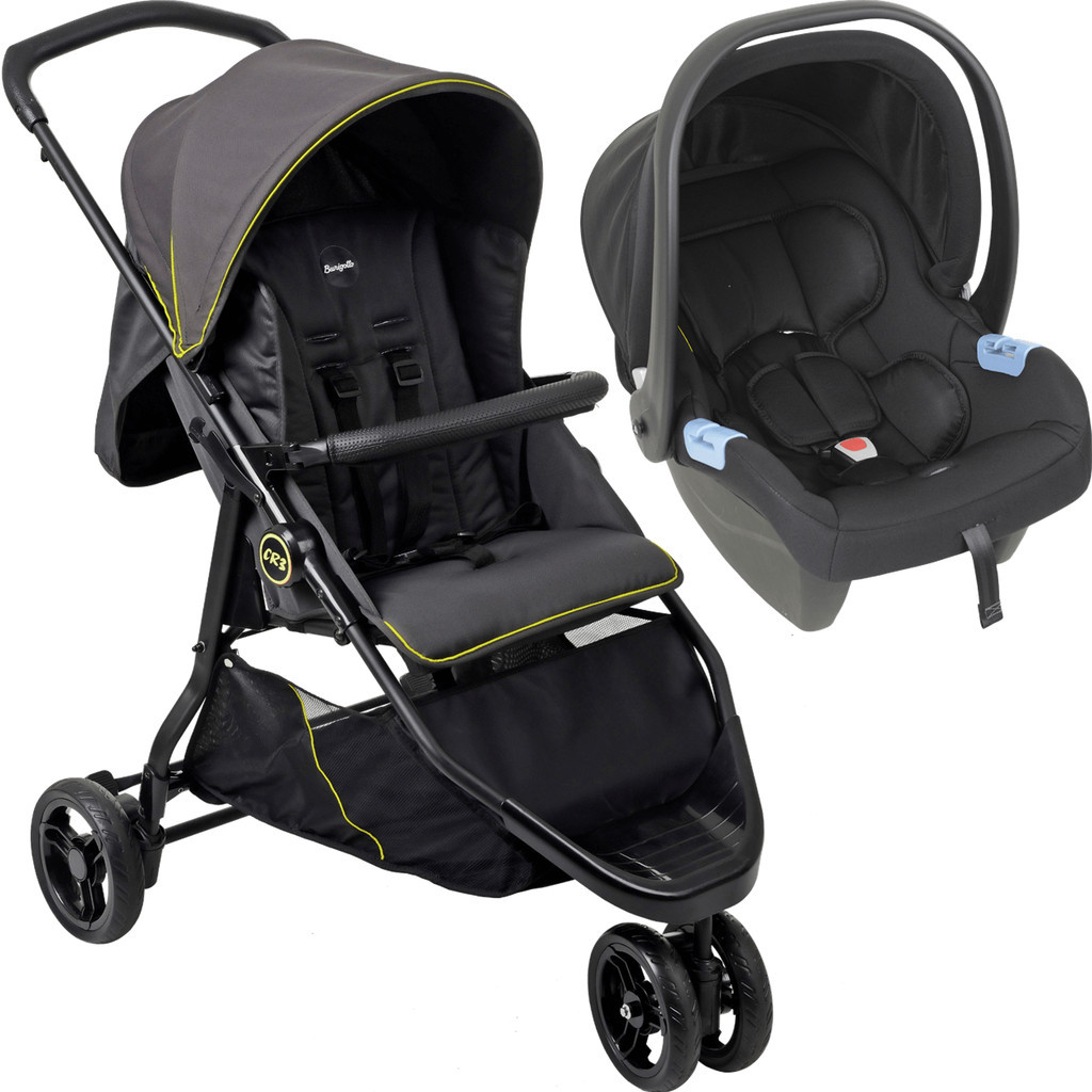 Carrinho de Bebe com Bebe Conforto Burigotto CR3 Gray Neon em Oferta na Shopee