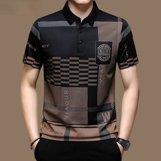 Camisa De Manga Curta POLO Esportiva casual De Praia retro Golfe Listrada