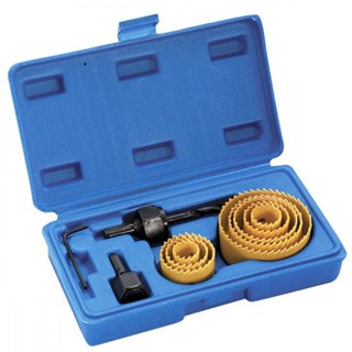 Jogo de serra copo 19 a 64 mm em aço carbono 11 peças - Brasfort