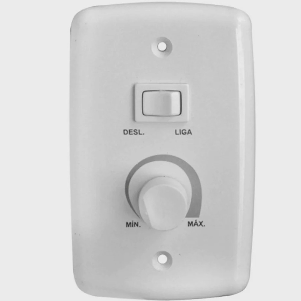 Controle De Velocidade C/ Chave P/ Ventilador Embutir Branco/ Trio El em Oferta na Shopee