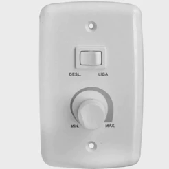 Controle De Velocidade C/ Chave P/ Ventilador Embutir Branco/ Trio El