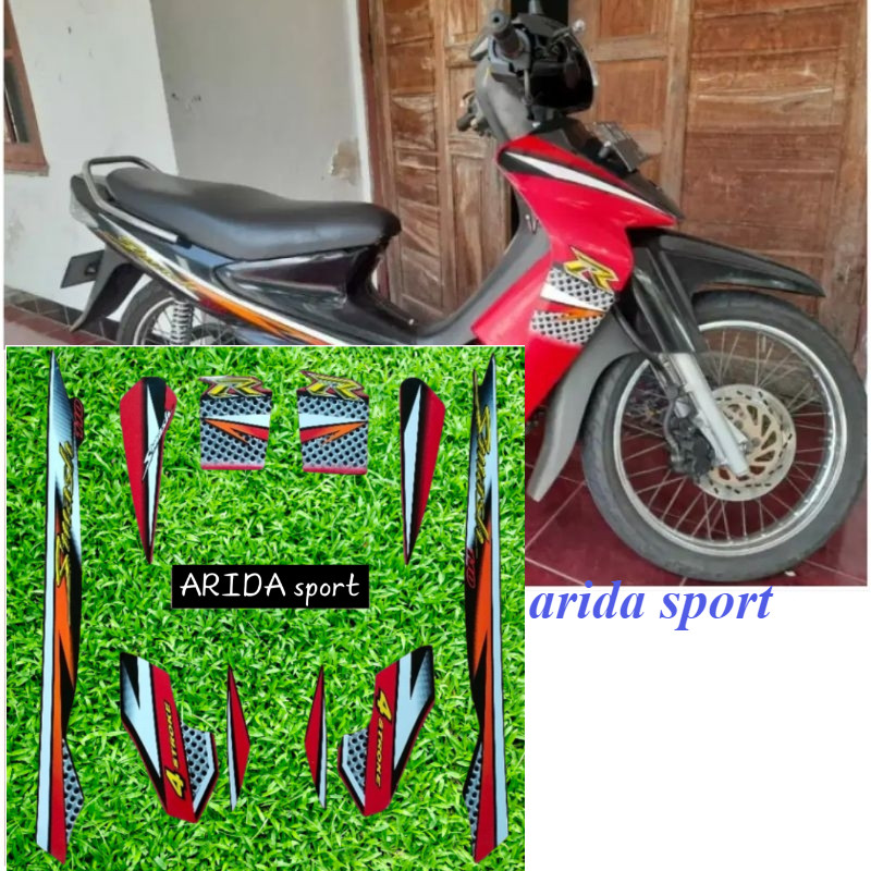 MERAH Suzuki Smash 110 R Vermelho Preto Adesivo Listrado 2006 2007 Qualidade original spt