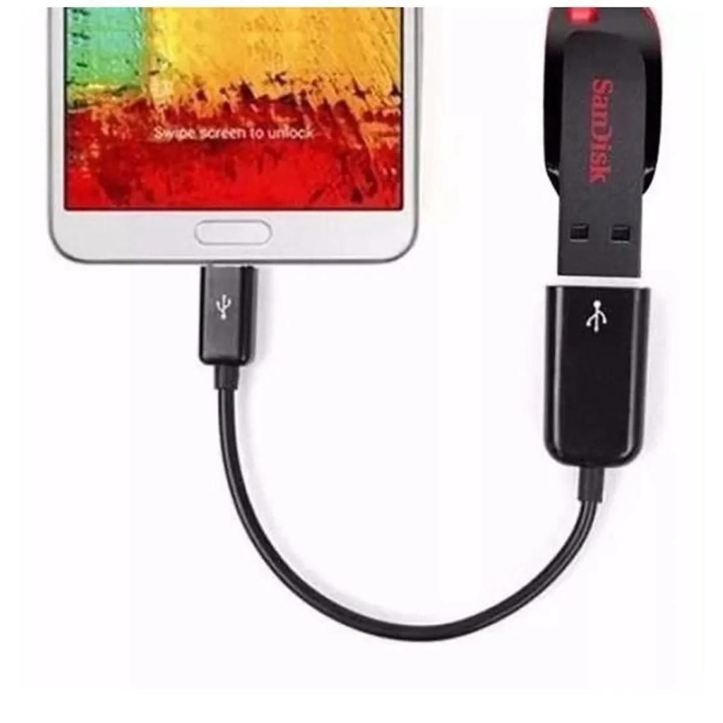 Cabo Celular V8 Micro-Usb Conversor OTG para Motorola Samsung Mouse Pen drive