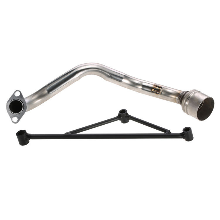 Tubo De Ligação Frontal De Escape De Motocicleta Deslizante Com Suporte Para Motor Scooter GY6 125CC 150CC
